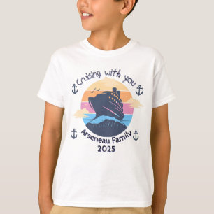 Family Cruise  Blues KIDS Personalize T-Shirt