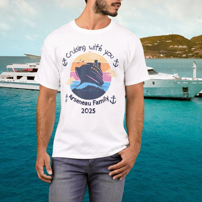 Family Cruise Blues Personalise T-Shirt (Creator Uploaded)