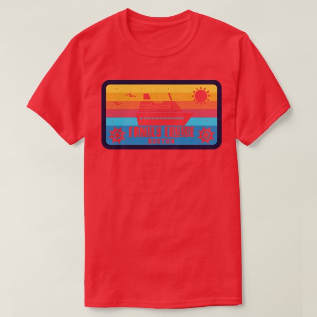 Family Cruise Boston Retro Style T-Shirt (Design Front)