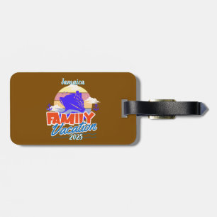 Family Cruise Brown/Blue Vacation Personalize Luggage Tag