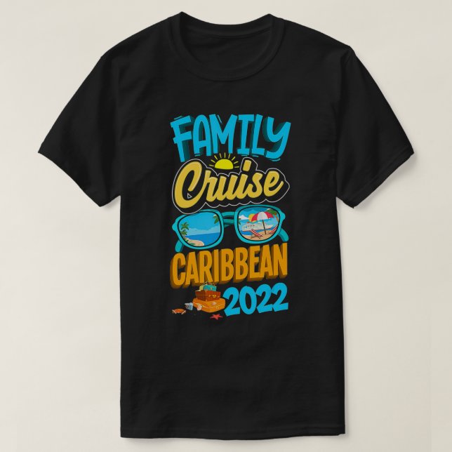 Family Cruise Caribbean 2022 Men Women Boys Girls  T-Shirt (Design Front)