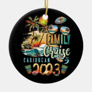Family Cruise Caribbean 2023 Summer Vacation Beach Ceramic Tree Decoration