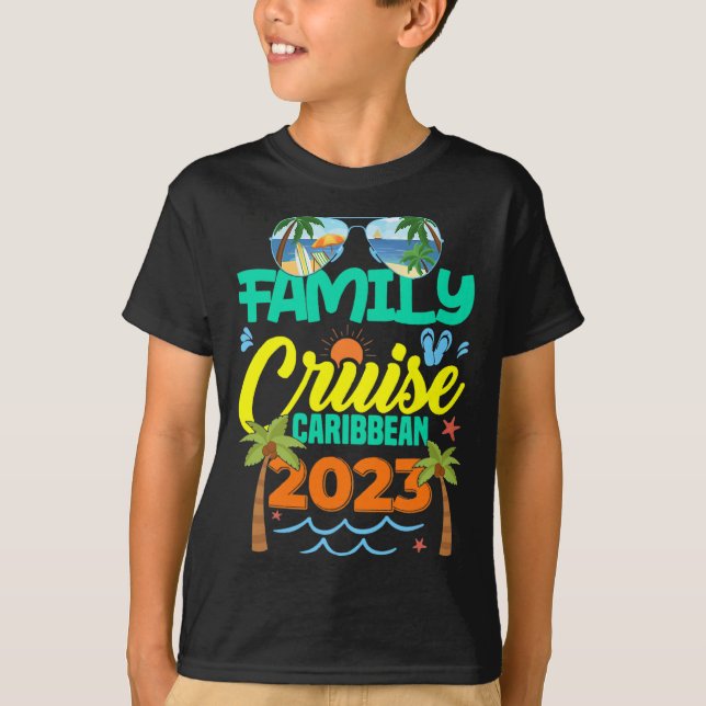 Family Cruise Caribbean 2023 Summer Vacation T-Shirt (Front)