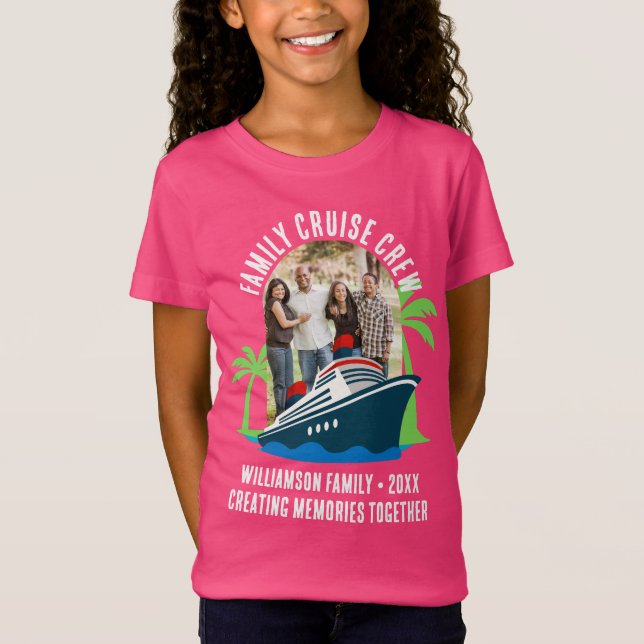 FAMILY CRUISE CREW Photo Holiday Travel T-Shirt (Front)
