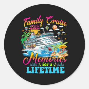 Family Cruise Making Memories For A Lifetime Summe Classic Round Sticker