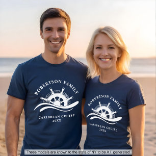 Family Cruise Nautical Ship Wheel T-Shirt