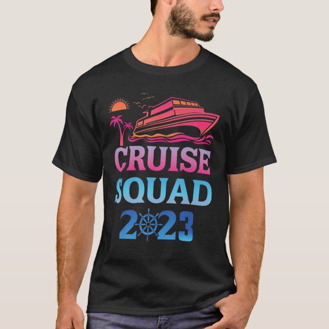 Family Cruise Squad 2023 Family Matching Group Squ T-Shirt (Front)