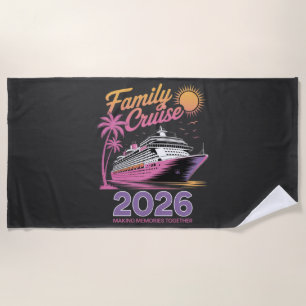 Family Cruise Squad 2026 Vacation Matching Trip Beach Towel