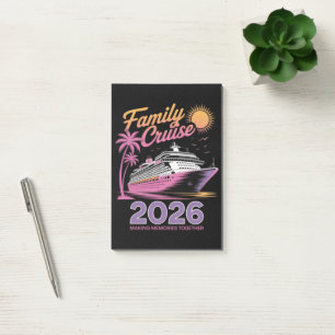 Family Cruise Squad 2026 Vacation Matching Trip Post-it Notes