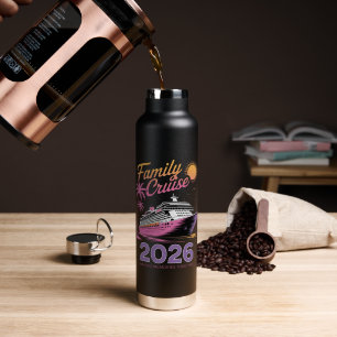 Family Cruise Squad 2026 Vacation Matching Trip Water Bottle