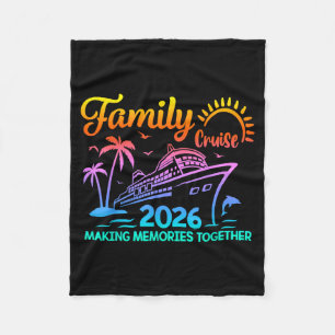 Family Cruise Summer Memories Matching Design Fleece Blanket