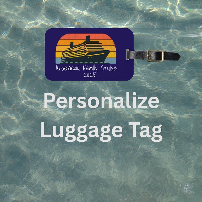 Family Cruise Template Custom Luggage Tag (Creator Uploaded)