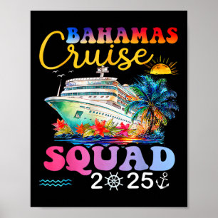 Family Cruise The Bahamas 2025 Summer Matching Vac Poster