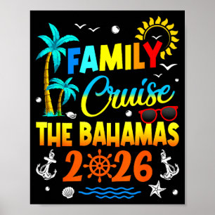 Family Cruise The Bahamas 2026 Summer Matching Vac Poster
