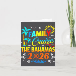 Family Cruise The Bahamas 2026 Summer Matching Vac Thank You Card