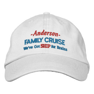 Family Cruise Trip Funny Ship Joke | Custom Name Embroidered Hat