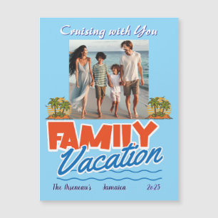 Family Cruise Tropical Flexible Photo Magnet