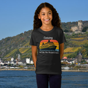 Family Cruise Vacation Black personalise T-Shirt