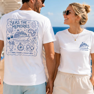 Family Cruise Vacation Doodle Personalised T-Shirt