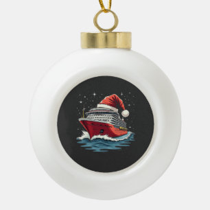 Family Cruising Cruise ship Matching Christmas  Ceramic Ball Christmas Ornament