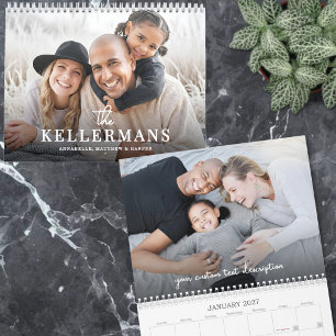Family Custom Photo Calendar