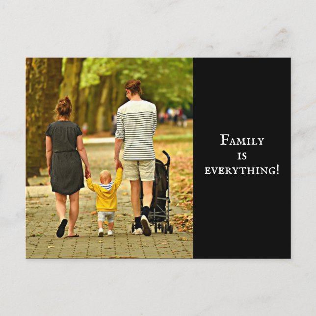 Family custom photo  postcard (Front)