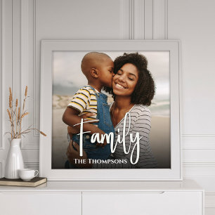 Family Custom Photo Simple Template Print