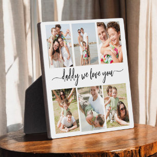 Family Dad - Father's Day Photo Collage Plaque