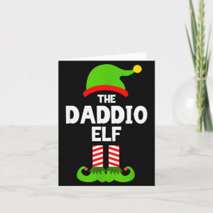 Family Daddio Elf Christmas Matching Pajama Funny Card