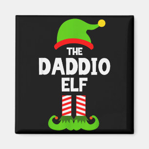Family Daddio Elf Christmas Matching Pajama Funny  Magnet