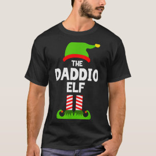 Family Daddio Elf Christmas Matching Pajama Funny T-Shirt