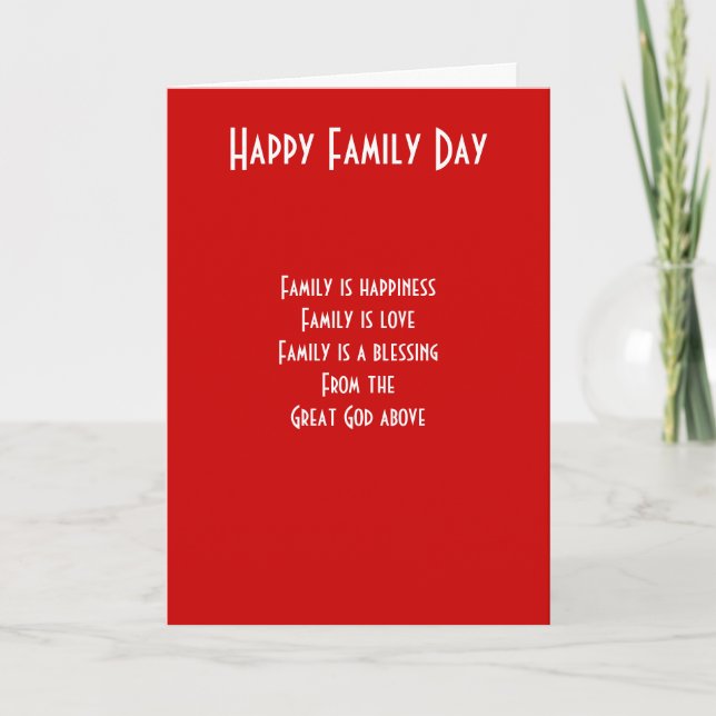 Family day card (Front)