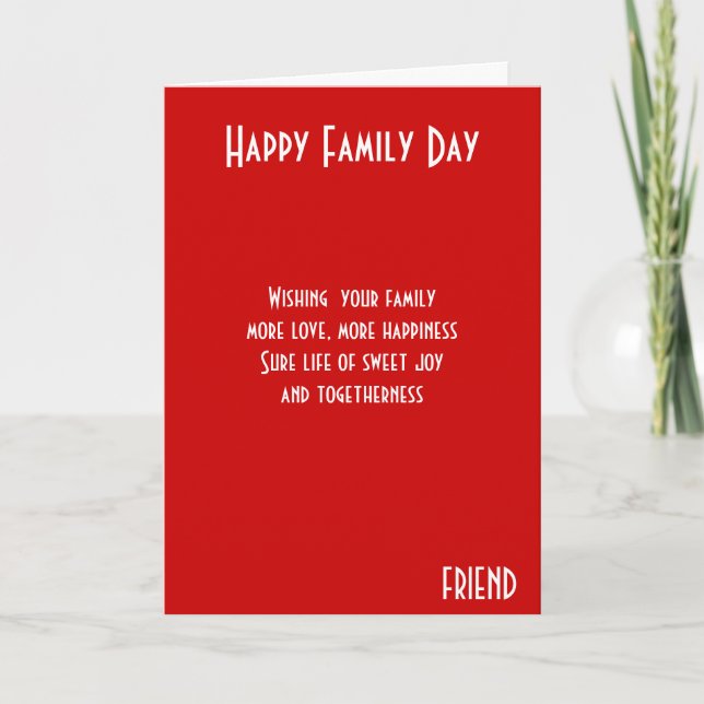 Family day FRIEND Card (Front)