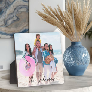 Family Day   Modern Photo Name Personalised Plaque