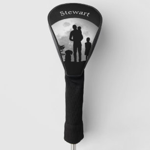 Family Days End Silhouette w the Moon Personal Golf Head Cover