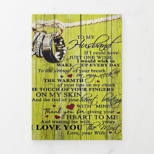 Family Decoration   To My Husband Design  Tri-Fold Announcement