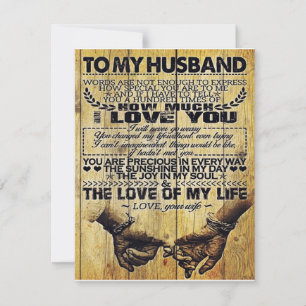 Family Decoration, To My Husband Gift Invitation