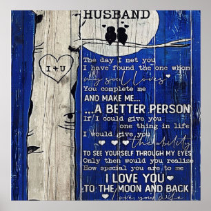 Family Decoration, To My Husband Letter Poster