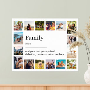 Family Definition Personalized 16 Photo Collage Poster