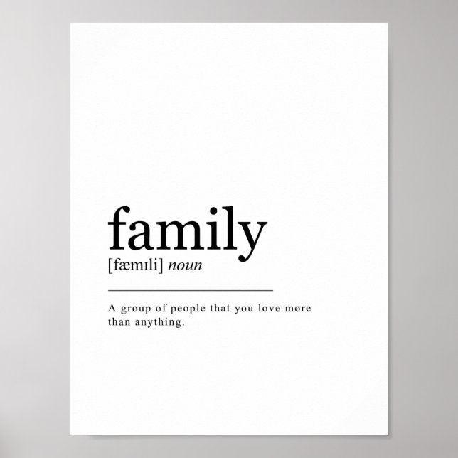 Family Definition Print (Front)