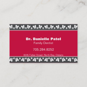 Family Dentist Business Card - Happy Teeth