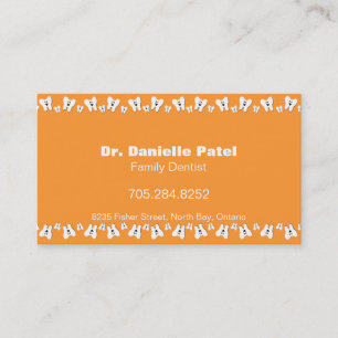 Family Dentist Business Card - Happy Teeth