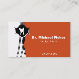 Family Dentist Business Card - Tooth Silhouette