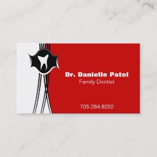 Family Dentist Business Card - Tooth Silhouette