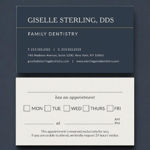 Family Dentistry Office Appointment Reminder Card