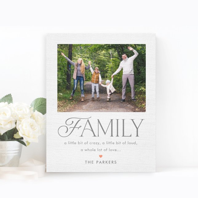 Family Description Editable Color Wrapped Canvas (Creator Uploaded)