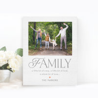 Family Description Editable Colour Wrapped Canvas
