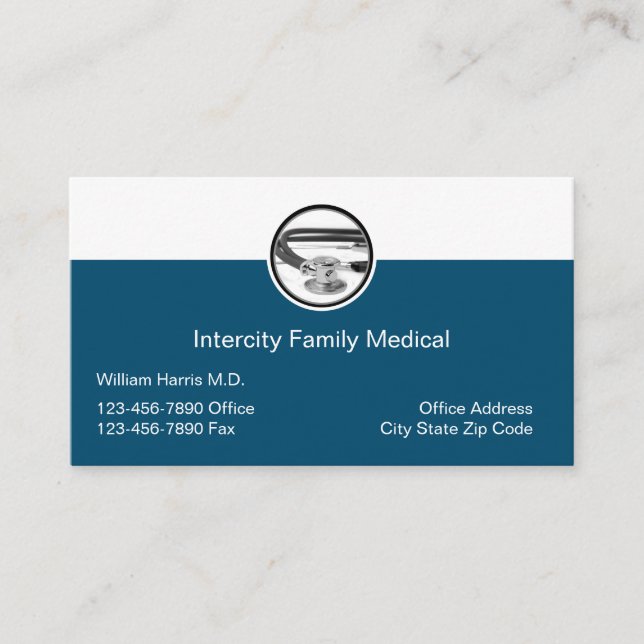 Family Doctor Medical Business Cards (Front)