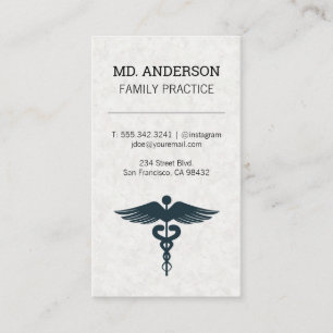 Family Doctor Practice MD Medical Symbol Business Card