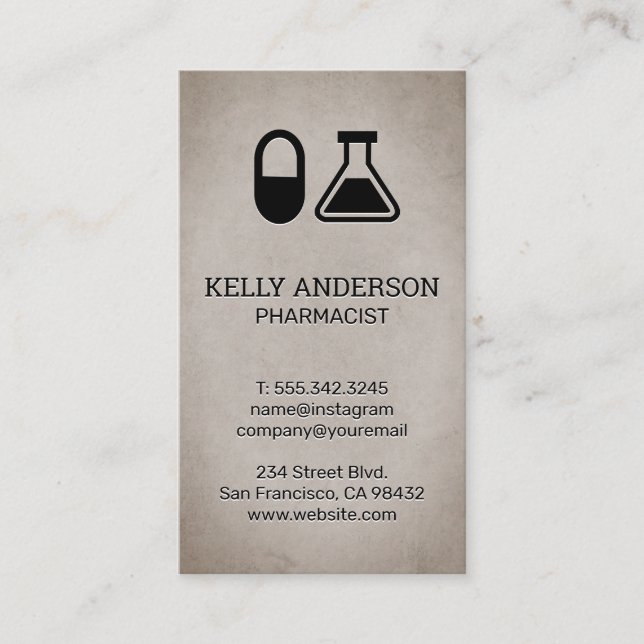 Family Doctor | Practice MD | Pharmacist Business Card (Front)